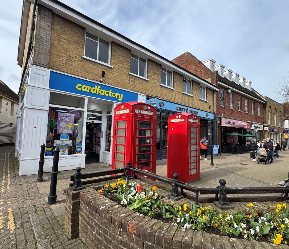 Two Former Public Telephone Kiosks, High Street, Epping, Essex, CM16 4DA -  Strettons