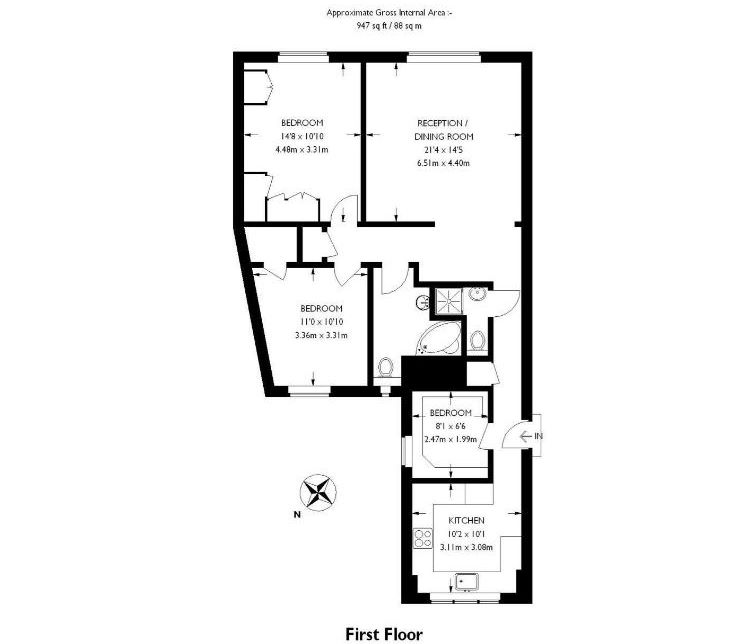 Flat 4, 4-5 Hyde Park Place, London, W2 2LH