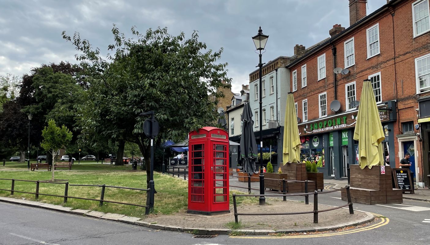 Former Public Telephone Kiosk, The Green, Winchmore Hill, London, N21 1AY -  Strettons