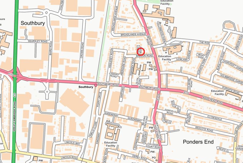 Land to the rear of, 17 Brecon Road, Enfield, Middlesex, EN3 4JD -  Strettons