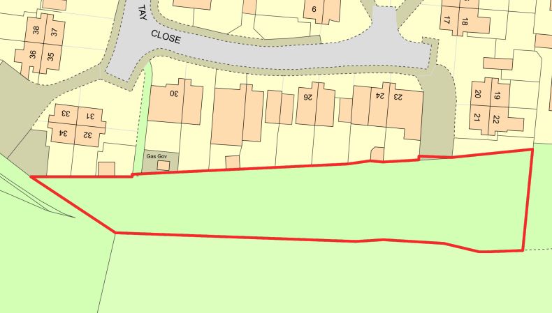 Land to the rear of, 19-34 Tay Close, Lordswood, Chatham, Kent, ME5 8JJ - Strettons