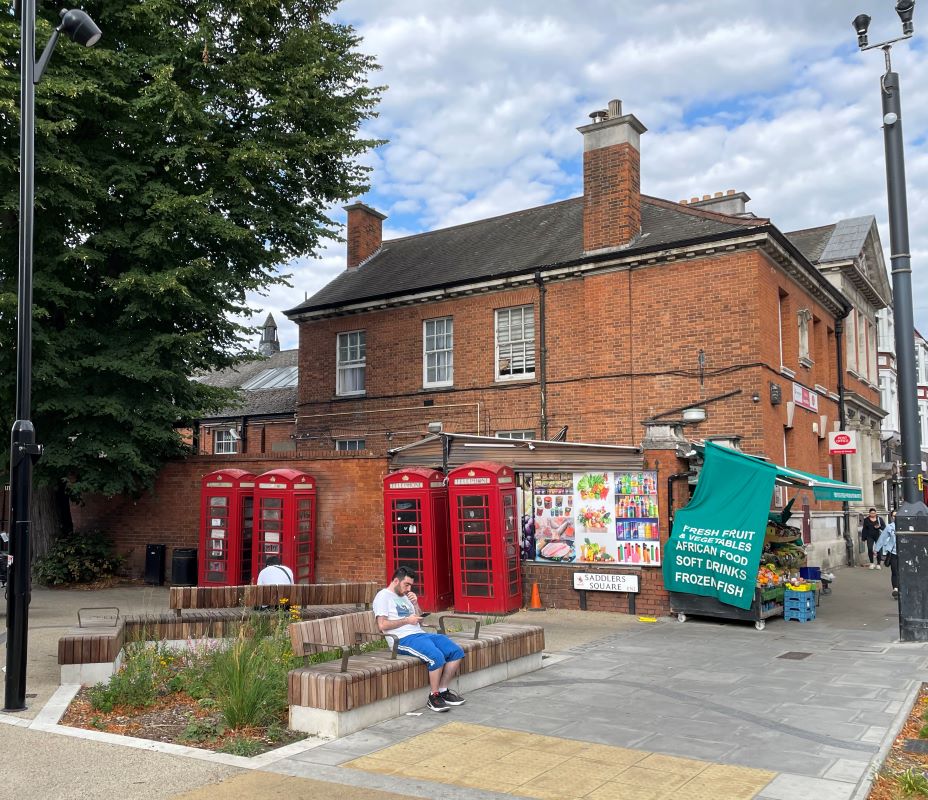 Four Former Public Telephone Kiosks, Little Park Gardens, Enfield, Middlesex, EN2 6AJ -  Strettons