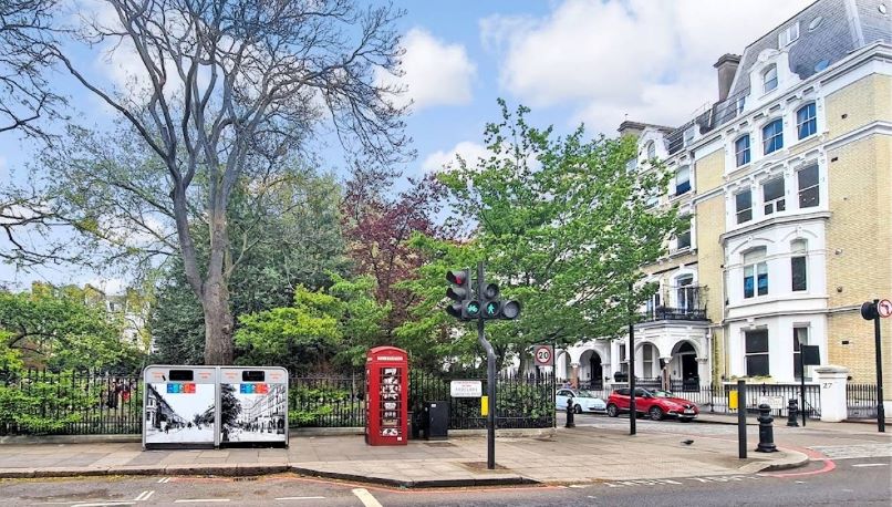 Former Public Telephone Kiosk, Opposite St Lukes Church, Redcliffe Square, London, SW10 9HF -  Strettons