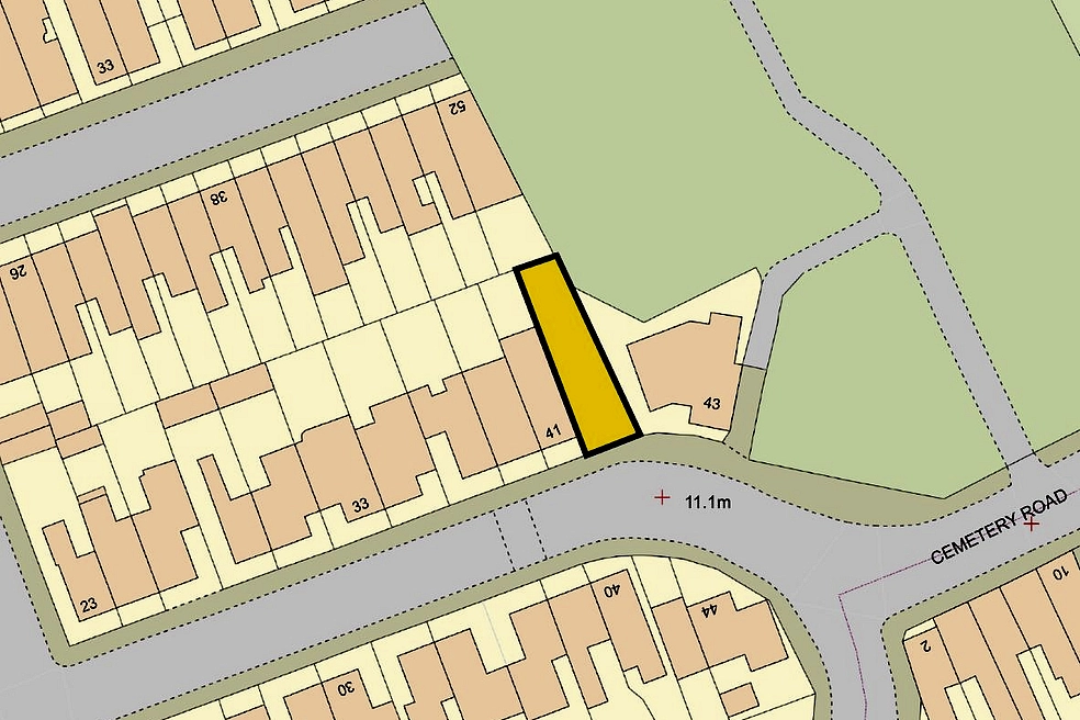 Land Development sold through auction in Land Adjacent to 41 Buckingham